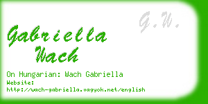 gabriella wach business card